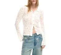 Desigual Langarm-T-Shirt aus der Kollektion Damen, gebrochenes Weiß, Größe L