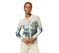 Desigual Langarm-T-Shirt aus der Kollektion Damen, Grau, Größe XS