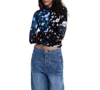 Desigual Langarm-T-Shirt aus der Kollektion Damen, Schwarz, Größe S