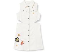Desigual Mädchen Kleid - Ärmelloses Kleid mit Stickerei und Cut-Outs 23SGVD021000