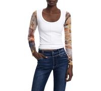 DESIGUAL MAGLIA DONNA BIANCO