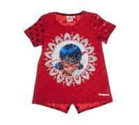 Marienkäfer-Kurzarm-T-Shirt mit Wendepailletten 19SGTKXA Mädchen 13-14A / 158-164cm