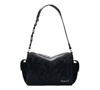 Desigual Schultertasche Mirenis Habana 31 cm mit gestickten Anhängern schwarz
