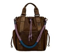 Desigual Neo Grunge Globe Nylon Backpack Brown