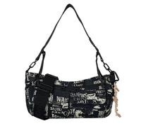 Desigual Newspaper Donosti Schultertasche 25 cm schwarz