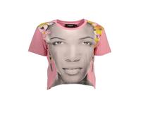 Desigual Womens TS_FACE T-Shirt, Red, L