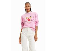 Desigual Pink Panther Damen-Sweatshirt, 100 % Baumwolle, Rosa, 38
