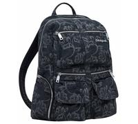Desigual Rucksack Freizeitrucksack Chester Whiskey Embroidery Denim Big Backpack Black dunkelgrau