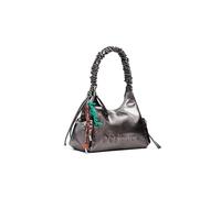 Desigual Montville Half Logo Shoulder Bag Brushed Silver