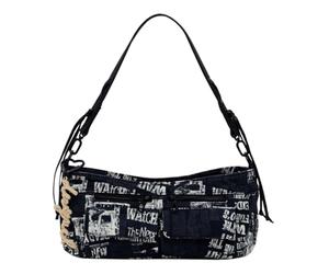 Desigual Schultertasche Umhängetasche Donosti Newspaper Hand Bag Black schwarz