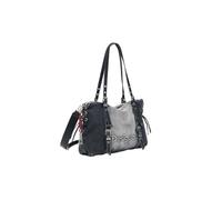 Desigual Schultertasche Umhängetasche Half Logo Denim Shopping Bag Denim Dark Grey dunkelgrau