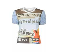 Desigual Damen T-Shirt Azzurro Baumwolle XL