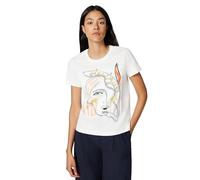 DESIGUAL T-SHIRT MANICHE CORTE DONNA BIANCO