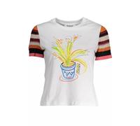 Desigual Damen T-Shirt TS_Jarron 1000 Weiß Baumwolle Größe XL
