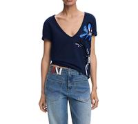 Desigual Damen Kurzarm Tshirt Blau 25WWTK28 BL5001 - Größe: XS