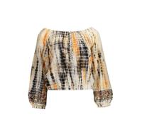 Desigual Tie-Dye Langarmshirt Beige - Größe: L