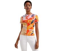 Desigual Womens TS_Baton Rouge T-Shirt, Multicolor, XS