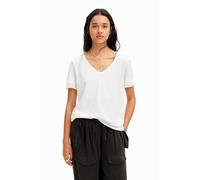 Desigual Women's TS_DAMASCO Blouse, White, Small