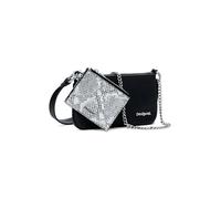 Desigual Delta Leda Black Snake Mone Mariona Crossbody Bag Black