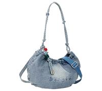 Desigual Umhängetasche Schultertasche Half Logo Denim Waverly Bag Denim Raw blaugrau