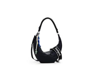 Desigual Umhängetasche Schultertasche Zante Half Logo Crossbody Bag Black schwarz