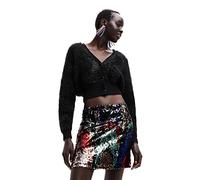 Desigual Women's Black JERS_Ariel 2000 Pullover Sweater, M