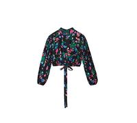 Desigual Women's Blouse Long Sleeve T-Shirt, Black, XL