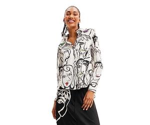 Desigual Women's CAM_Verona Blouse, White, Medium