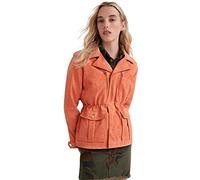 Desigual Womens CHAQ_AMAR Kunstlederjacke, Orange, L