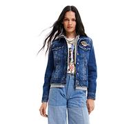 Desigual Women's CHAQ_JACKSONV, 5053 Denim MEDIUM Jacket, Blue, S