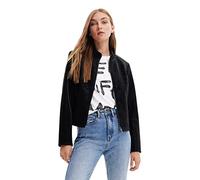 Desigual Women's CHAQ_LAS Vegas, 2000 Black PU Coat, S