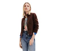 Desigual Women's CHAQ_LAS Vegas, 6000 Brown PU Coat, M