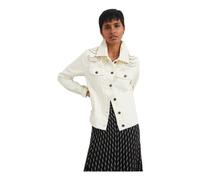 Desigual Womens CHAQ_Santa Monica Jeansjacke, White, L