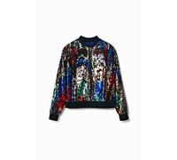 Desigual Women's CHAQ_Sequin Light, 2000 Black Jacket, S