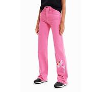 Desigual Women's Denim PINK Panther, 3056 TUROSA Jeans, Red, 42