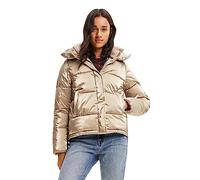 Desigual Women's ESTOCOLMO Woman Woven Padded Short Overcoat, Yellow, S