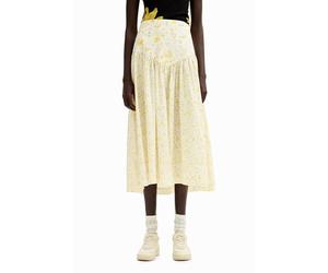 Desigual Women's FAL_RÁVENA, 8018 Amarillo, L Skirt, Yellow, Groß