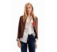 Desigual Women's Jacket_Toronto Woman Woven PU Coat, Brown, S