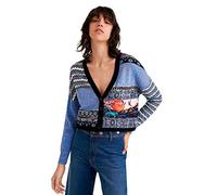 Desigual Damen Strickjacke „JERS Crepúsculo“ - Blau 22SWJF54 GR. L