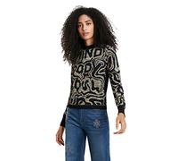 Desigual Damen Pullover „Estrasburgo“ - Schwarz gemustert 21WWJF209019 GR. L