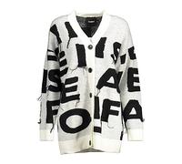 Desigual Women's JERS_IVET 1001 RAW Pullover Sweater, White, L