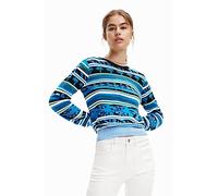 Desigual Women's JERS_Rainforest 5020 Sweatshirt, Blue, XXL