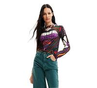Desigual Women's Long Sleeve T-Shirt, Black, S