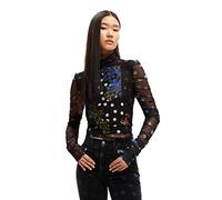 Desigual Women's Long Sleeve T-Shirt, Black, XS