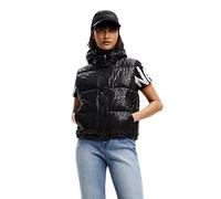 Desigual Women's Oslo, 2000 Black Padded Short Overcoat, M