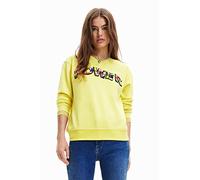 Desigual Women's Sweat_Power 8035 Sweatshirt, Yellow, M