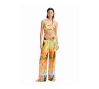 Desigual Women's Swim_Pant Tropical P Bikini Bottoms, Orange, XL