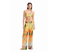Desigual Women's Swim_Pant Tropical PA Bikini Bottoms, Orange, S