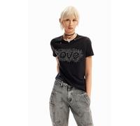 Desigual Women's TS_Darwin Blouse, Black, X-Small