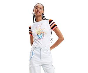 Desigual Women's TS_Jarron 1000 T-Shirt, White, XS